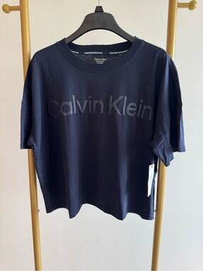 Calvin Klein Navy Logo Short Sleeve Tee